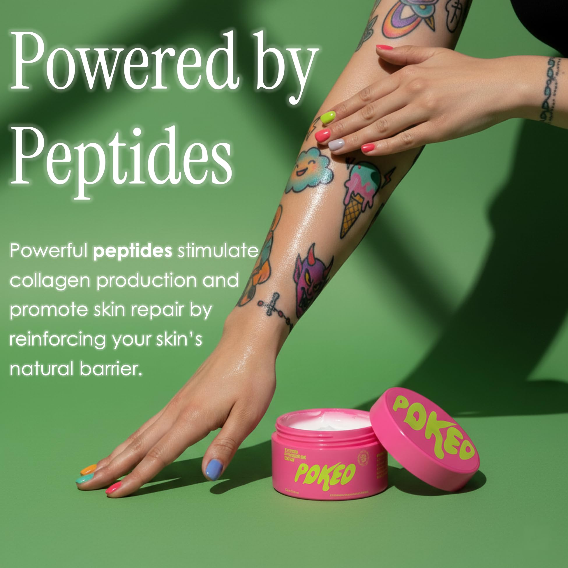 Poked Tattoo Aftercare Kit Duo | Cleansing Soap and Plush Balm with Soothing Botanicals, Natural Skin Purifiers & Powered by Peptides