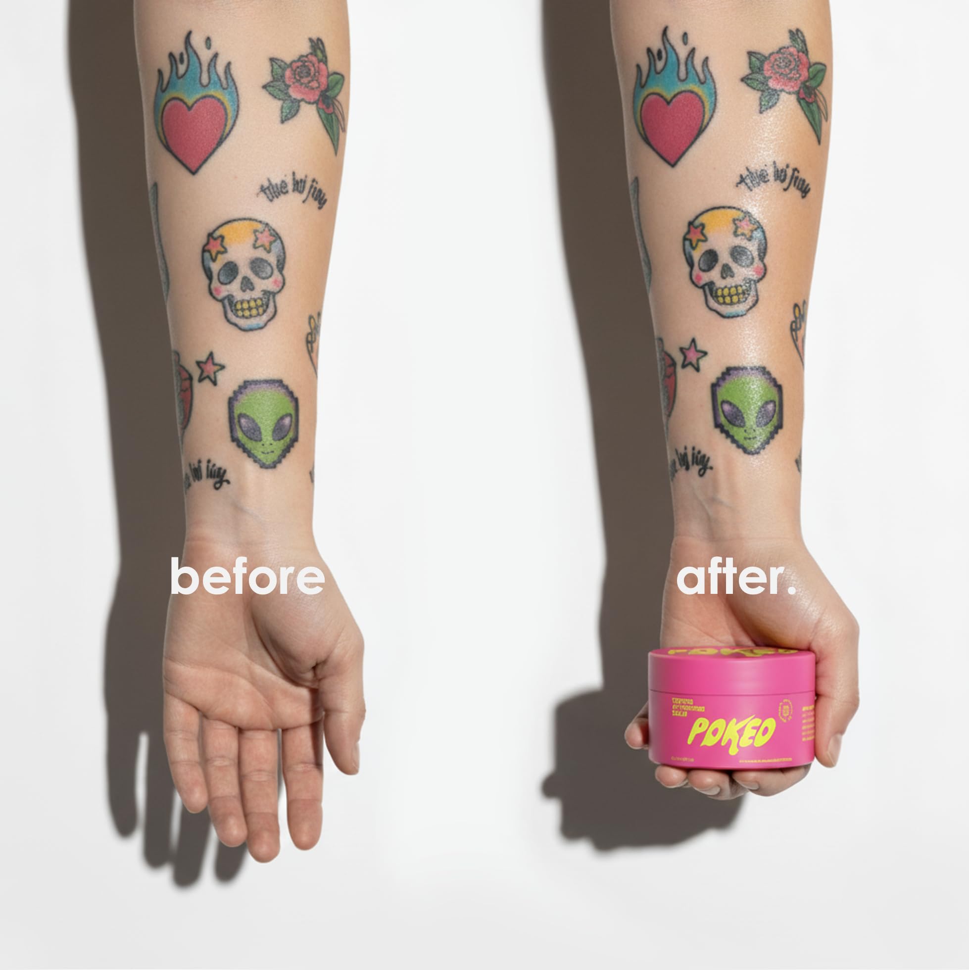 Poked Tattoo Aftercare Kit Duo | Cleansing Soap and Plush Balm with Soothing Botanicals, Natural Skin Purifiers & Powered by Peptides