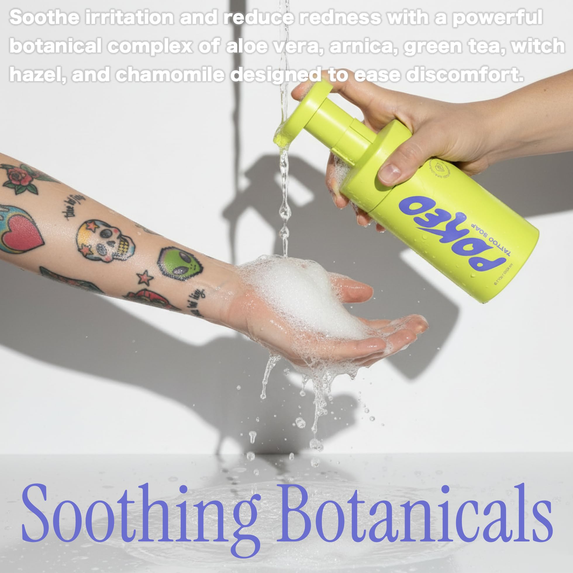 Poked Tattoo Aftercare Kit Duo | Cleansing Soap and Plush Balm with Soothing Botanicals, Natural Skin Purifiers & Powered by Peptides