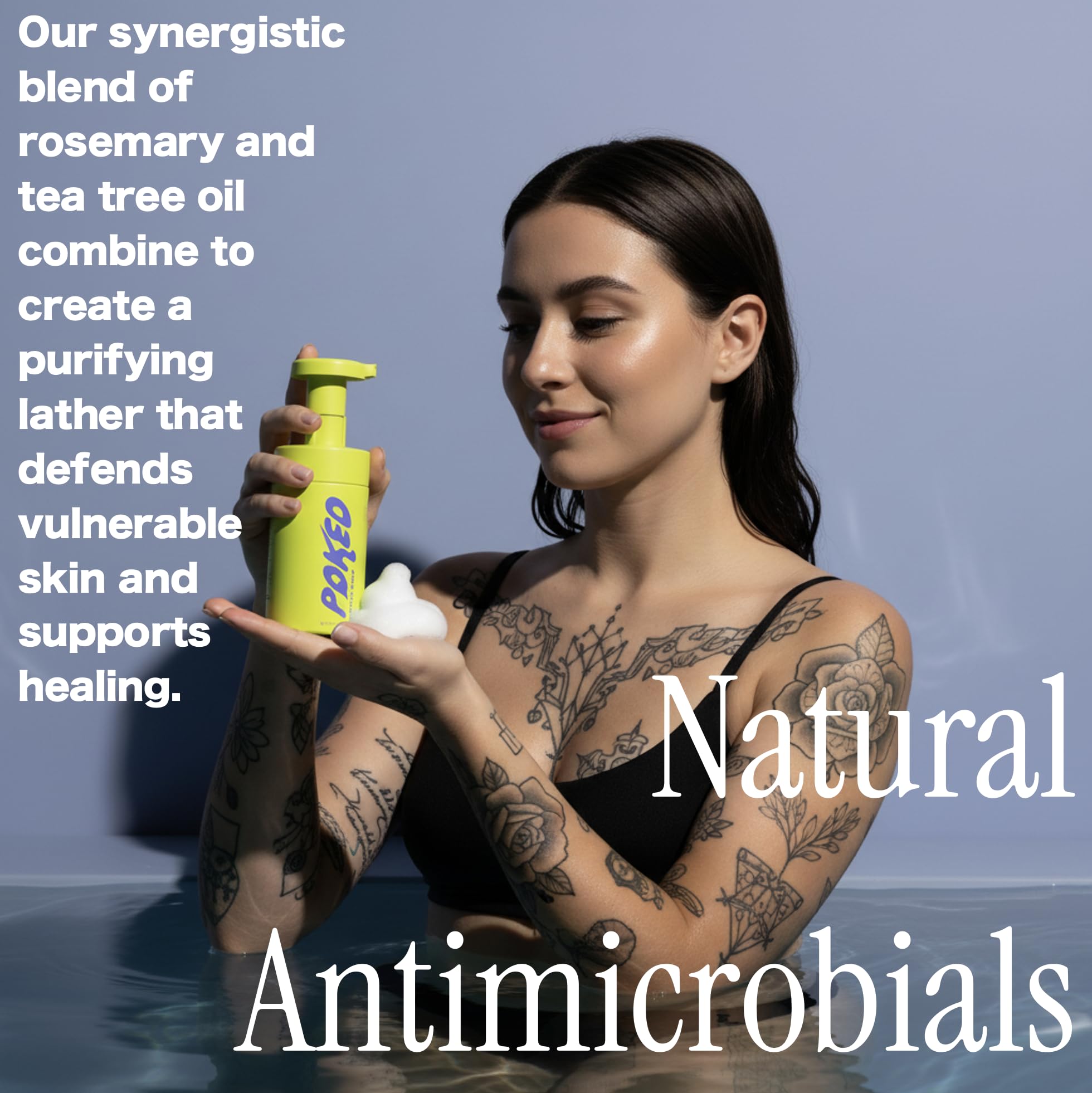 Poked Tattoo Aftercare Kit Duo | Cleansing Soap and Plush Balm with Soothing Botanicals, Natural Skin Purifiers & Powered by Peptides